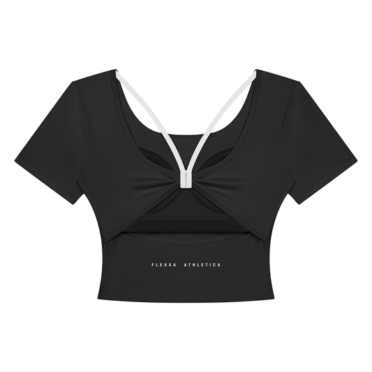 Color Block Cropped Tee