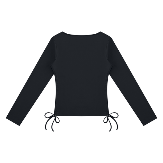 Women's Ruched Square Neck T-Shirt