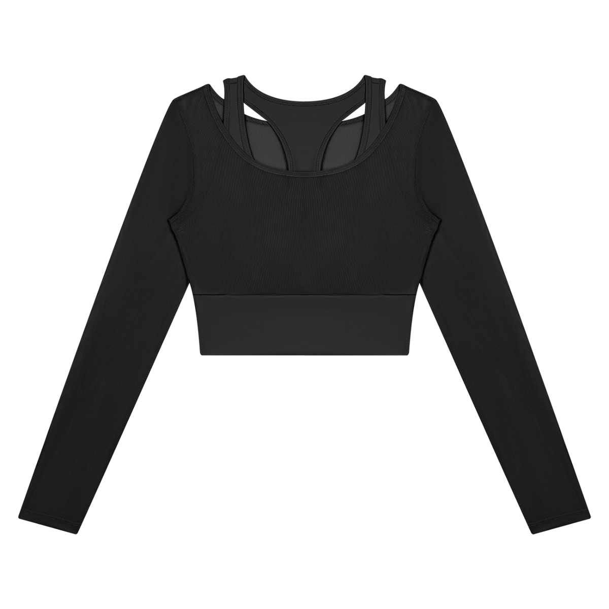 Women's 2-in-1 Mesh Overlay T-Shirt