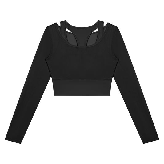 Women's 2-in-1 Mesh Overlay T-Shirt