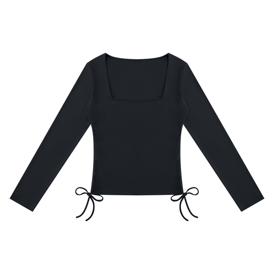 Women's Ruched Square Neck T-Shirt