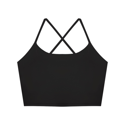 Color Block Ruched Cropped Tank Top