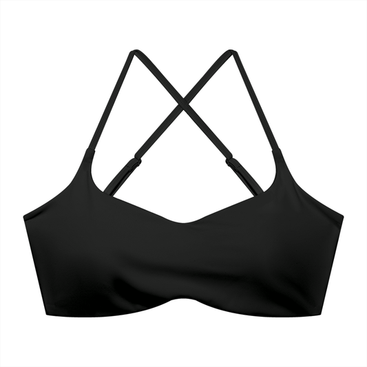 Cropped Strappy Sports Bra