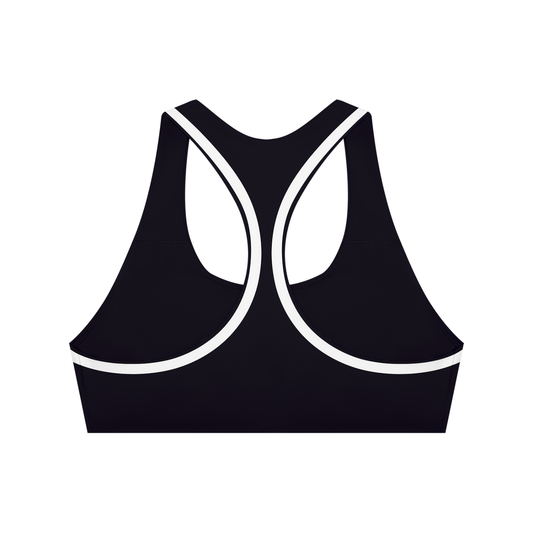 Stripe Halter Sports Bra