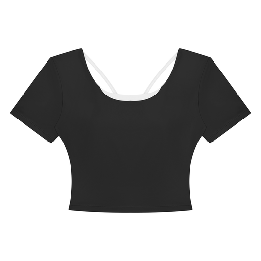 Color Block Cropped Tee