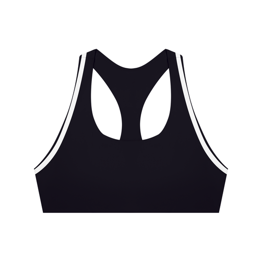 Stripe Halter Sports Bra