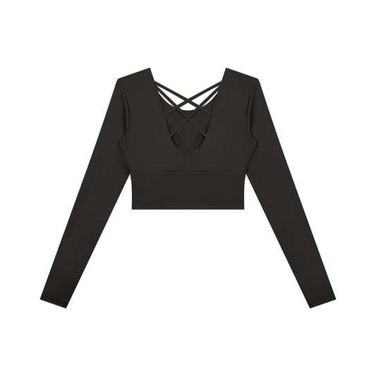 Women's Cropped Long Sleeve Yoga T-Shirt