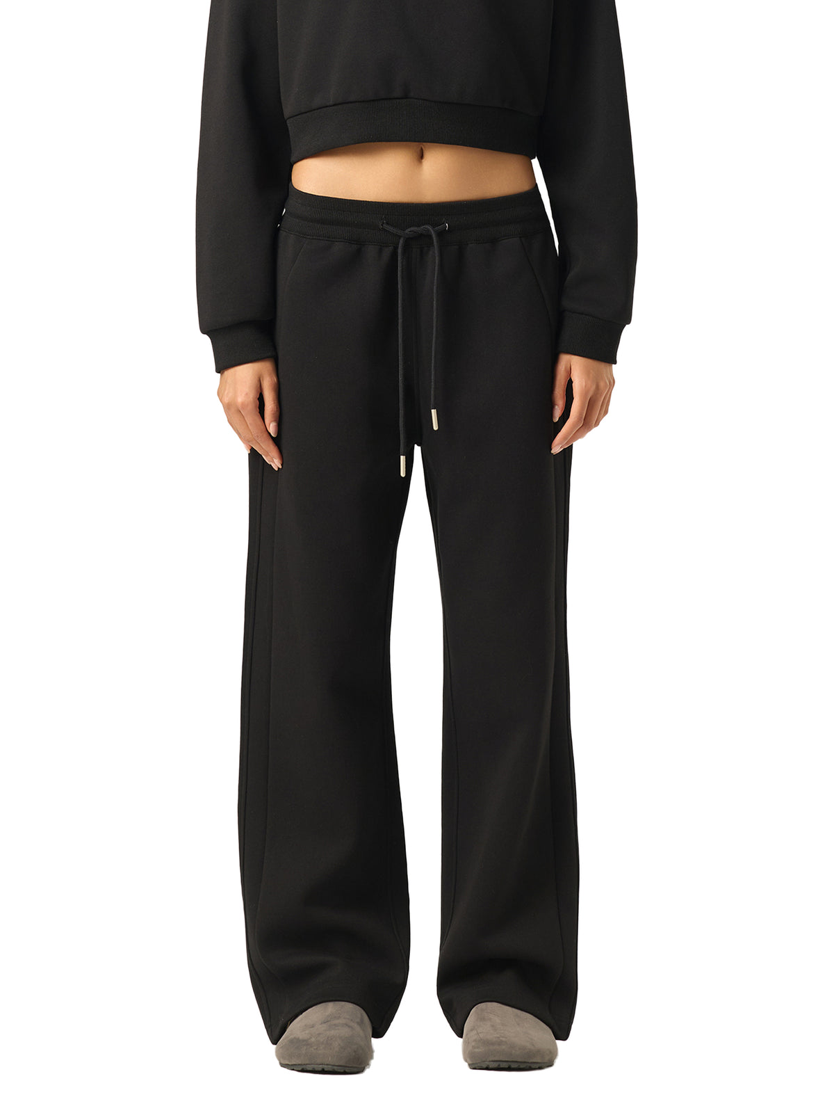 Essential Drawstring Straight-Leg Sweatpants