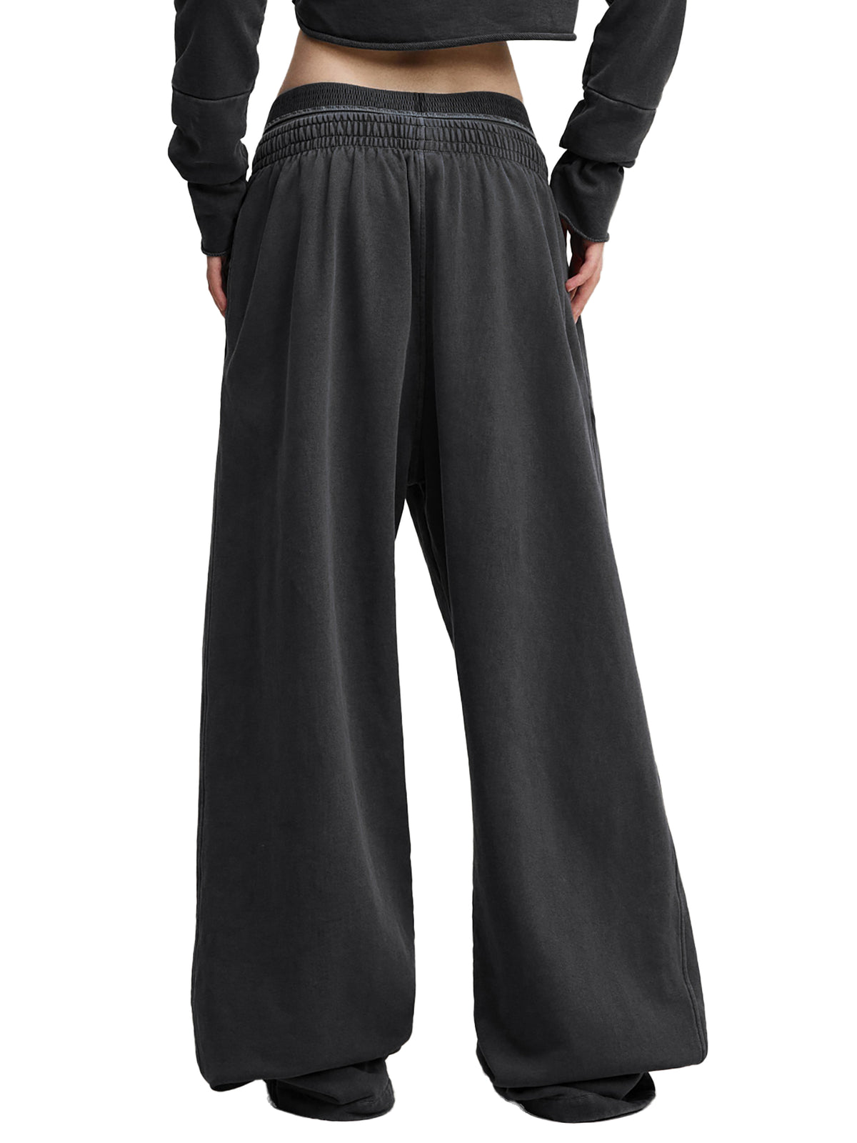 Vintage Washed Distressed Slouch Pants