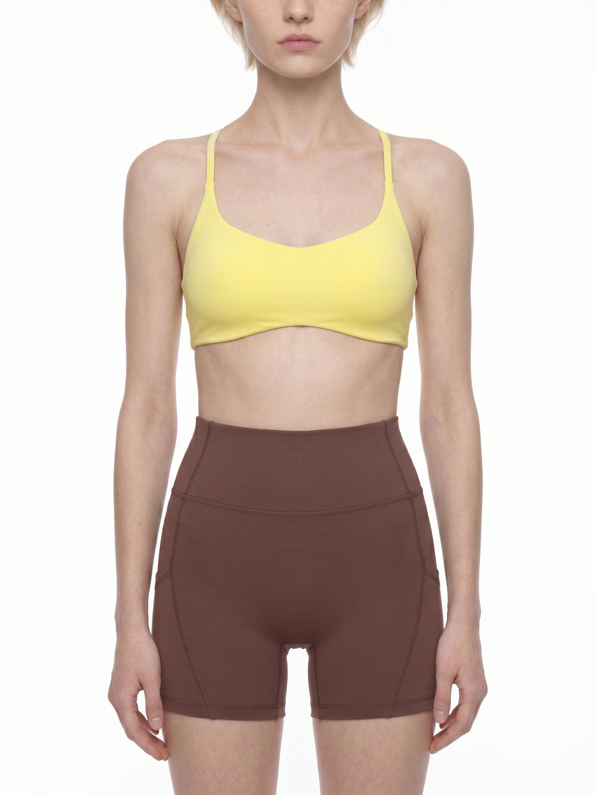 Women's Cropped Strappy Sports Bra