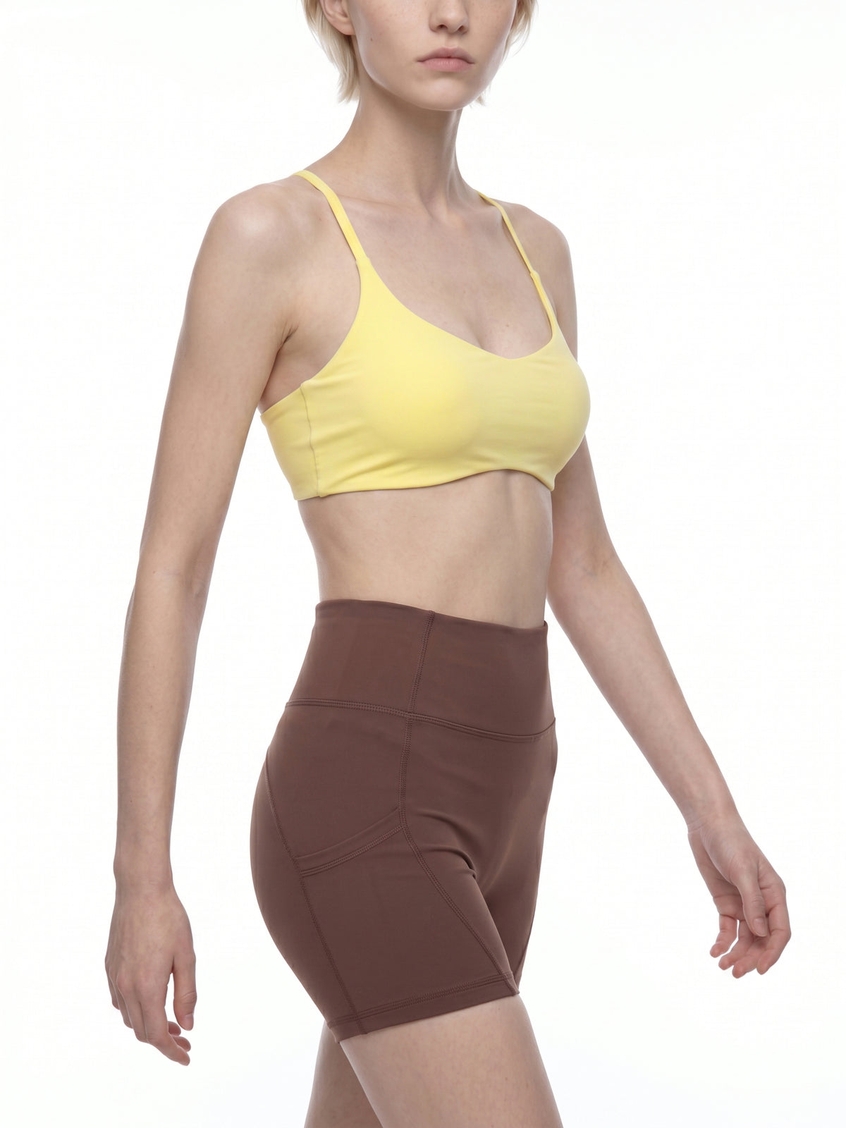 Women's Cropped Strappy Sports Bra