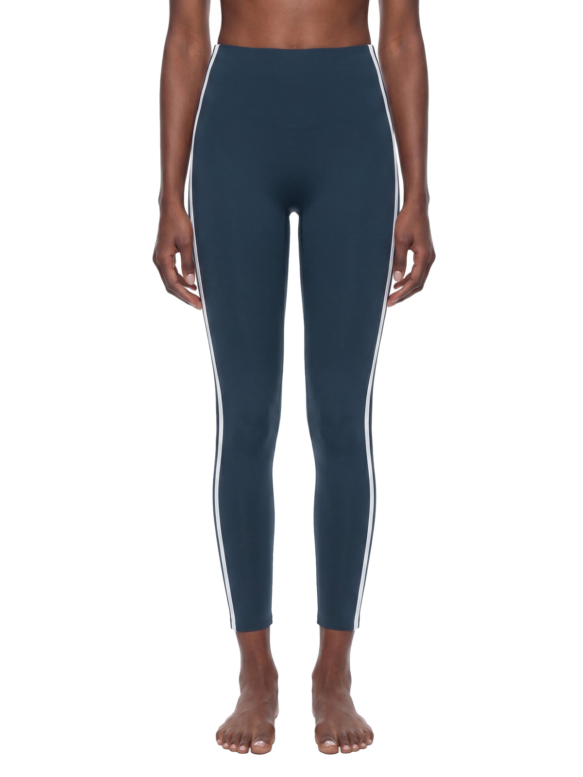 Women’s Stripe High Rise Ankle Length Yoga Leggings