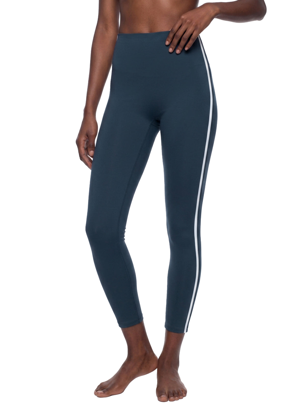 Women’s Stripe High Rise Ankle Length Yoga Leggings