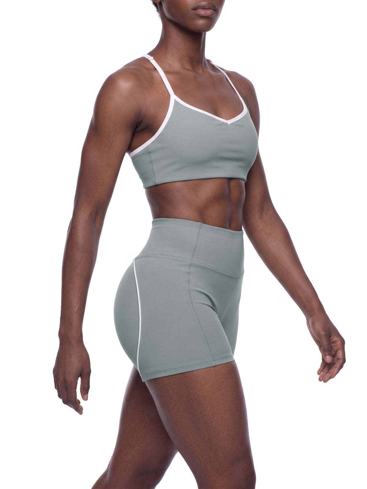 Color Block Racerback Sports Bra