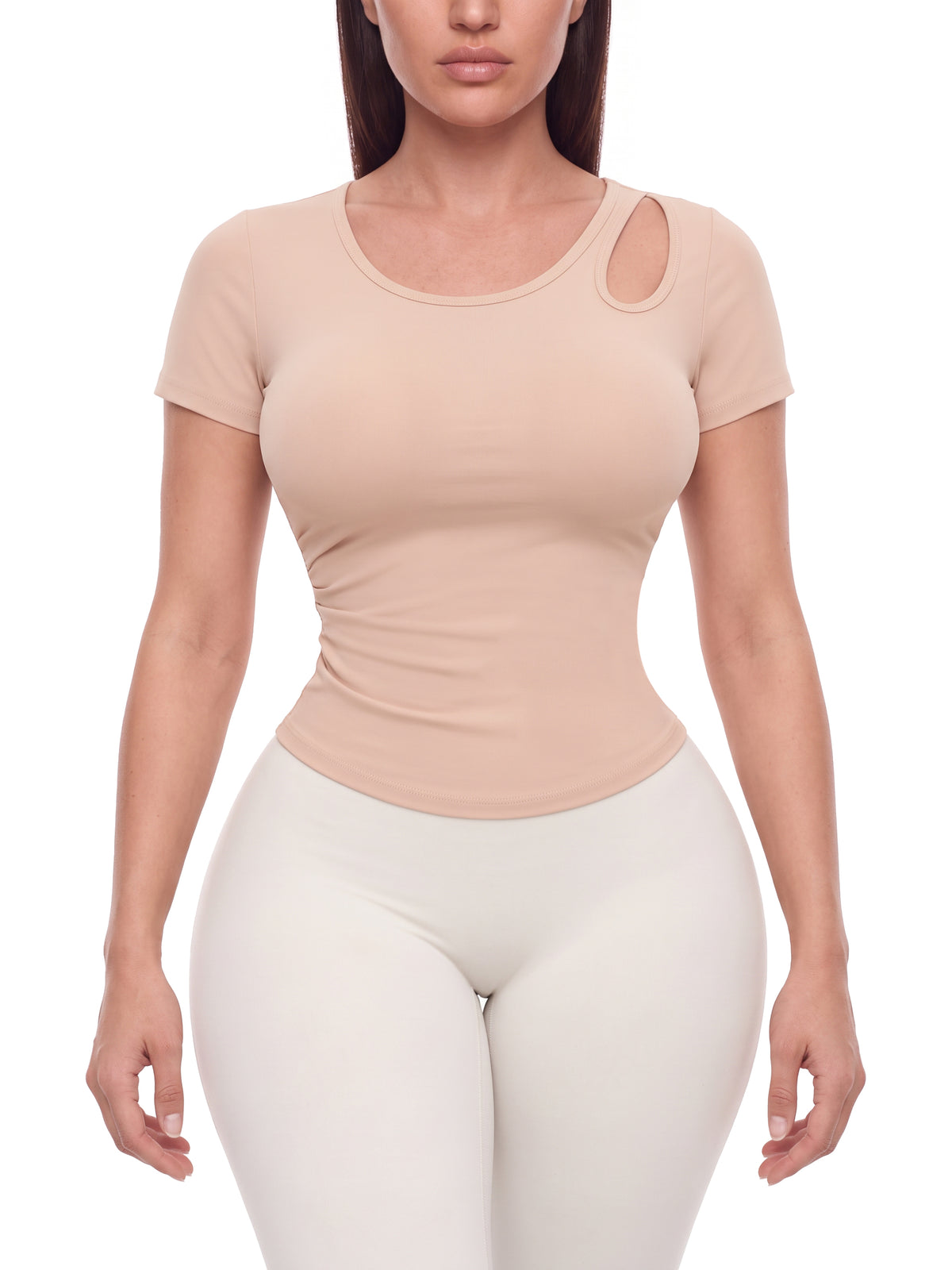 Women’s Cutout Ruched T-Shirt