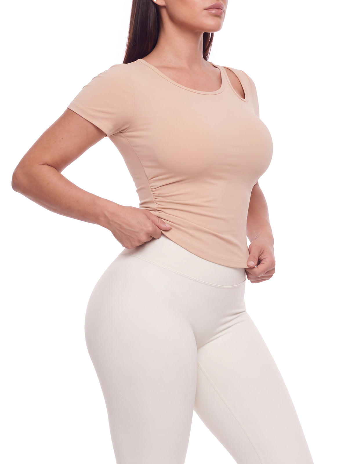 Women’s Cutout Ruched T-Shirt
