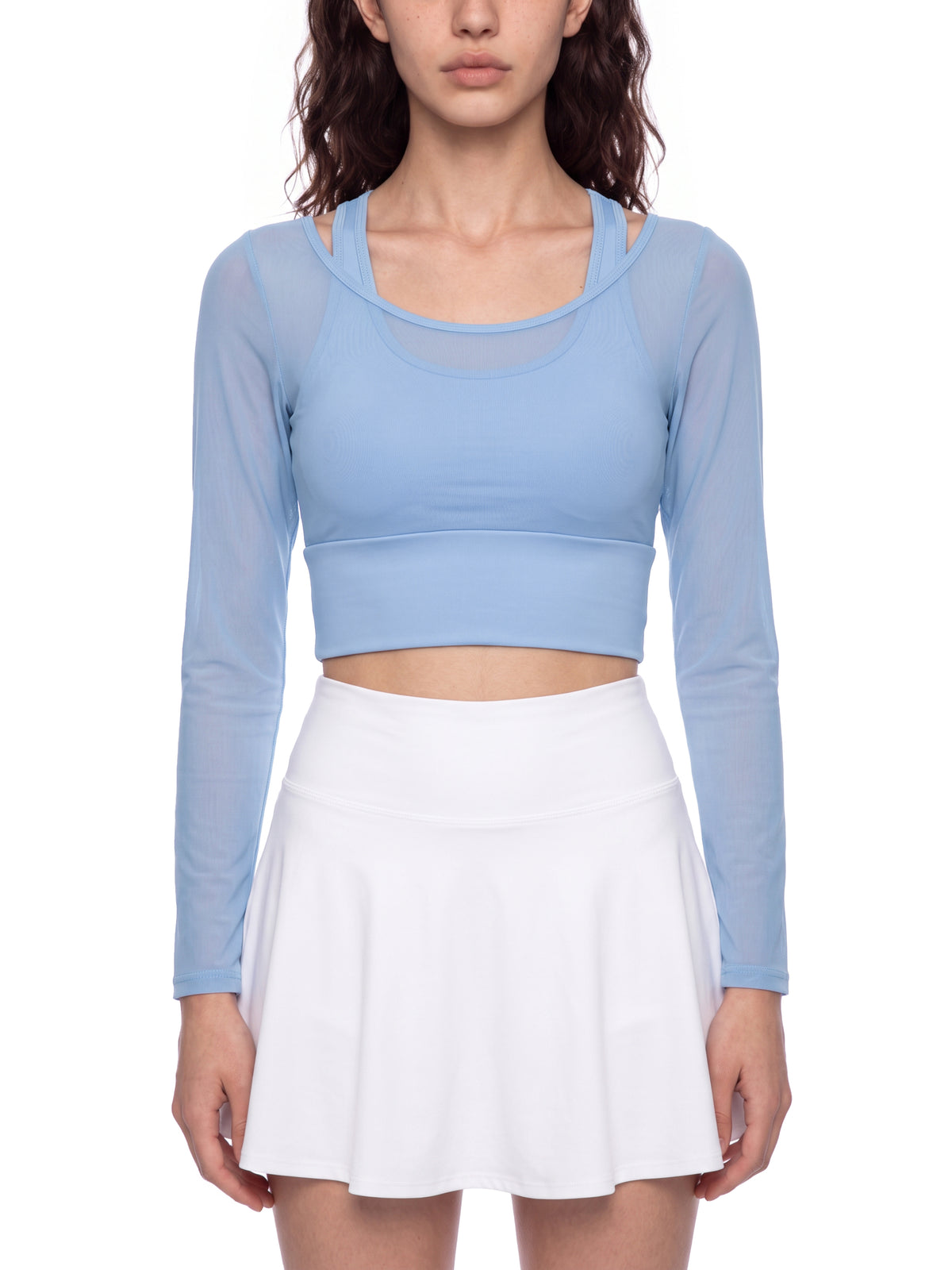Women's 2-in-1 Mesh Overlay T-Shirt