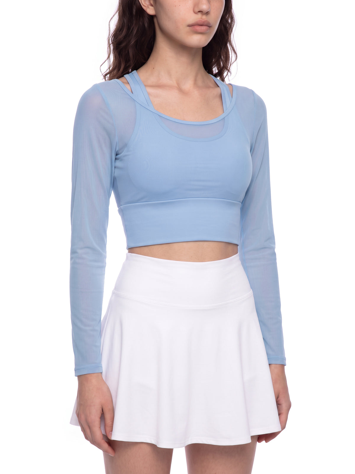 Women's 2-in-1 Mesh Overlay T-Shirt